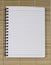 Blank white blue line paper realistic spiral notepad notebook on