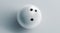 Blank white bowling ball mock up, top view, 3d rendering.