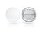 Blank white button badge mockup, front and back side, clipping path