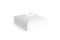 Blank white cardboard cake box mock up, side view