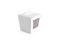 Blank white cardboard candy box with transparent window mock up