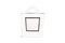 Blank white cardboard candy box with transparent window mockup, isolated