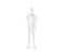 Blank white classic uniform design mock up isolated