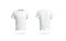 Blank white clean t-shirt mockup, isolated, front and back view,