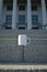 A blank white coffee mug on the capitol steps