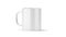 Blank white coffee mug mock up isolated, front view