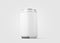 Blank white collapsible beer can koozie mockup isolated,