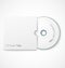 Blank white compact disk with cover mock up