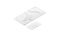Blank white crumpled big and small towel mockup, side view
