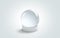 Blank white crystal magic ball mock up, isolated