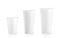 Blank white disposable paper cup mock ups isplated