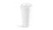 Blank white disposable paper cup with plastic lid mock up, looped rotation
