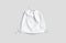 Blank white drawstring backpack mockup lying, top view