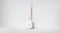 Blank white electric guitar mockup, stand near wall