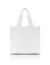 Blank white fabric canvas shopping bag isolated on white
