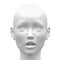 Blank White Female Fear Face Emotion - Front view