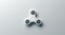 Blank white fidget spinner mock up, top view,