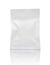 Blank white foil bag packaging isolated on white