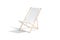 Blank white folding beach chair mock up, side view