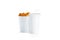 Blank white food bucket and cup withe straw mockup