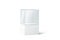 Blank white glass showcase mock up, isolated