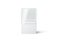 Blank white glass showcase mockup, isolated, front view