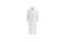 Blank white hotel bathrobe mockup, front view