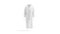 Blank white hotel bathrobe mockup, looped rotation