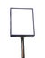 Blank White Isolate Road Sign