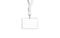 Blank white lanyard with laminated name badge mock up, isolated