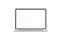 Blank white laptop screen mock up, isolated,