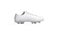 Blank white leather soccer boot mockup, looped rotation