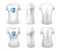 Blank white male and female t shirt realistic template and white t shirt with label. Travel world tour badge. Vector