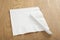 Blank White Napkin or Serviette and Pen