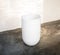 Blank white opened urn mockup side view,