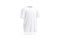 Blank white oversize t-shirt mockup, side view
