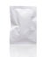 Blank white packaging paper sachet isolated on white background