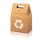 Blank white paper ecologic craft packaging bag