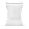 Blank white plastic bag. Food snack, chips packaging isolated on white beckground