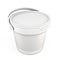 Blank white plastic bucket for putty