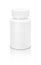 Blank white plastic supplement packaging bottle