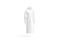 Blank white protective raincoat mock up, side view