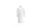 Blank white protective raincoat mockup, back view