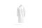 Blank white protective raincoat mockup, front view