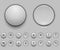 Blank white push button template