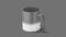 Blank white reactive mug mockup, filling up hot boiling water