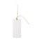 Blank white rectangular brown paper tag on a rope