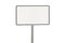 Blank White Road Sign Sign Isolated with Clipping Path