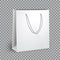 Blank white shopping bag mockup