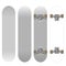 Blank white skateboard template